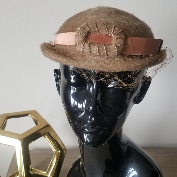 VTG 50s Gimbel Brothers Merri Soie Hat - Picture 2 of 8